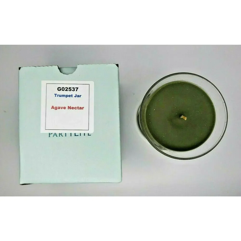 PartyLite Best Burn Trumpet Jar Candle 6.7oz New‎ Box Agave Nectar P5A/02537